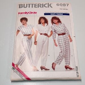 Butterick 6087 Women's Jumpsuit Uncut Pattern (12-14-16)